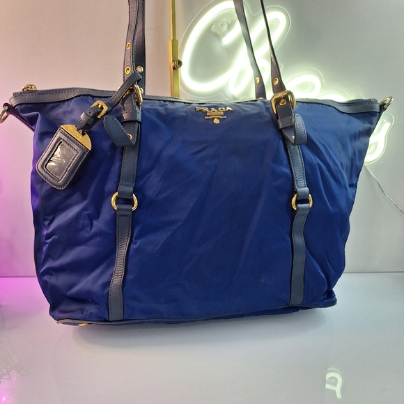 Prada Blue Tote Bag - Picture 1 of 13